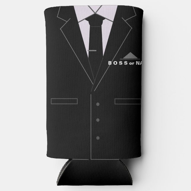 Funny Boss Can Coolers Personalized Name Text Selters Dosenkühler (Vorderseite)