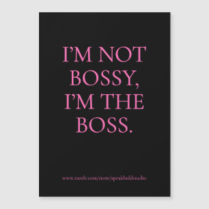 Funny Boss Lady Zitat Personalisierte Magnetkarte