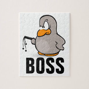 FUNNY BOSS PUZZLE, PENGUIN MIT WHITE