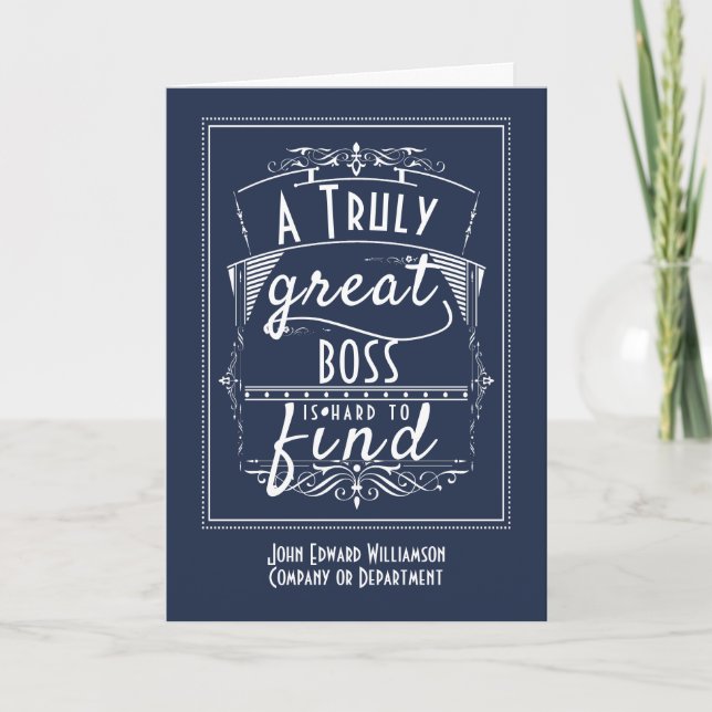 Funny Boss Vielen Dank für Ihre Anerkennung Karte (Vorderseite)