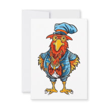 Funny Bossy Cartoon Rooster