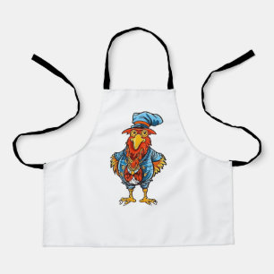 Funny Bossy Cartoon Rooster Schürze