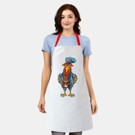 Funny Bossy Cartoon Rooster Schürze