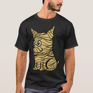 Funny Boston Terrier Beängstigend Mummy Costume Ha T-Shirt