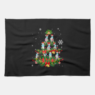 Funny Boston Terrier Christmas Tree Dog Mask Xmas Geschirrtuch