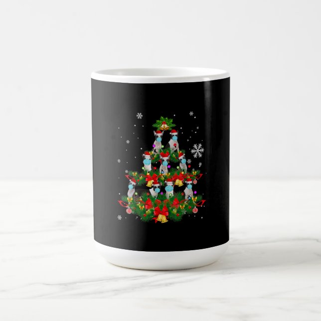Funny Boston Terrier Christmas Tree Dog Mask Xmas Kaffeetasse (Mittel)