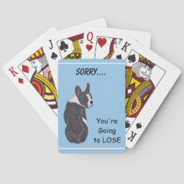 Funny Boston Terrier Dog Spielkarten