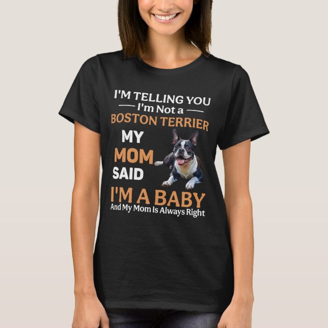 Funny Boston Terrier Dog T-Shirt (Vorderseite)