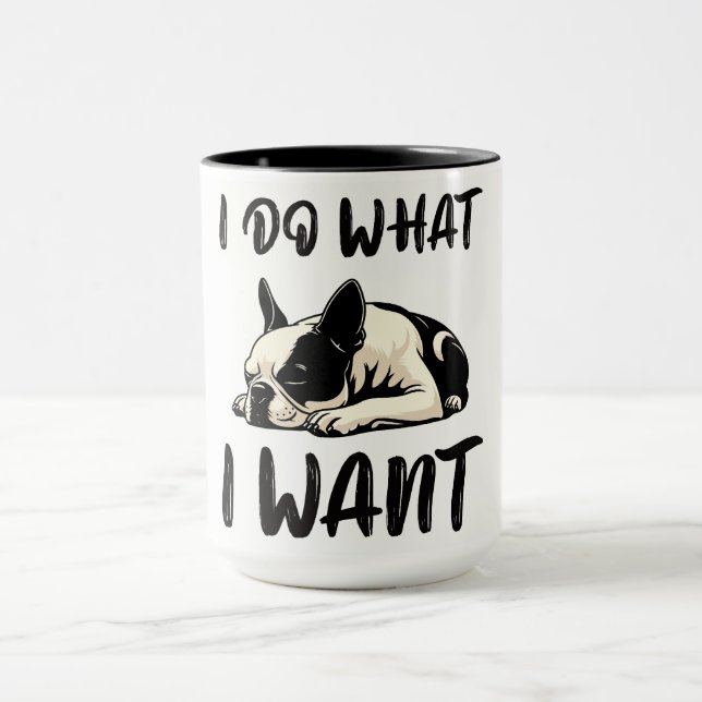 Funny Boston Terrier Dog Tasse (Zentrum)