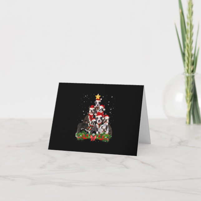Funny Boston Terrier Dog Weihnachtsbaum Geschenk (Vorderseite)