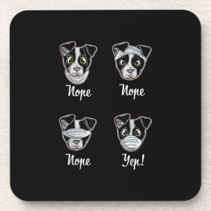 Funny Boston Terrier Gift Mouth Nose Mask Dogs T-S Getränkeuntersetzer