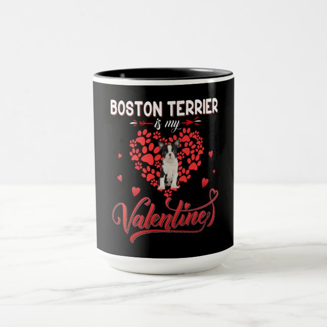 Funny Boston Terrier Is My Valentine Tasse (Zentrum)