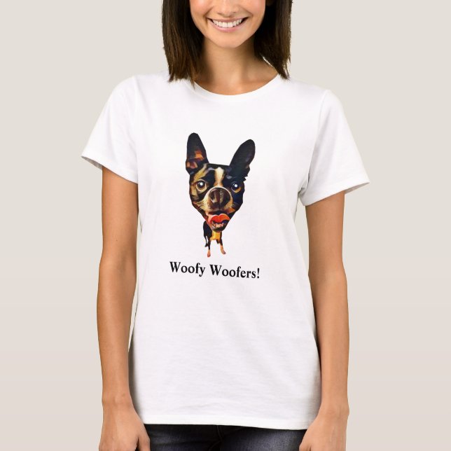 Funny Boston Terrier T-shirt femme (Devant)