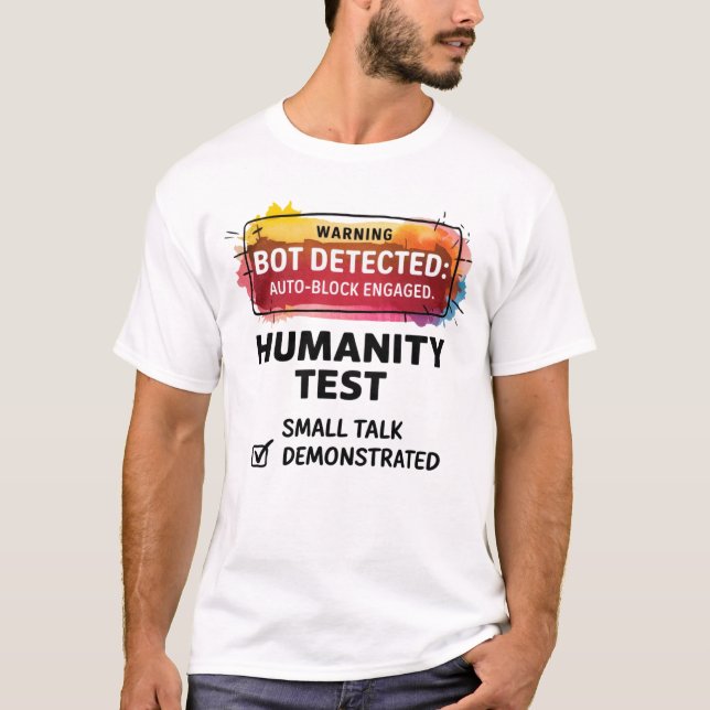 🤖 Funny Bot Detector überprüft, ob Sie menschlich T-Shirt (Vorderseite)