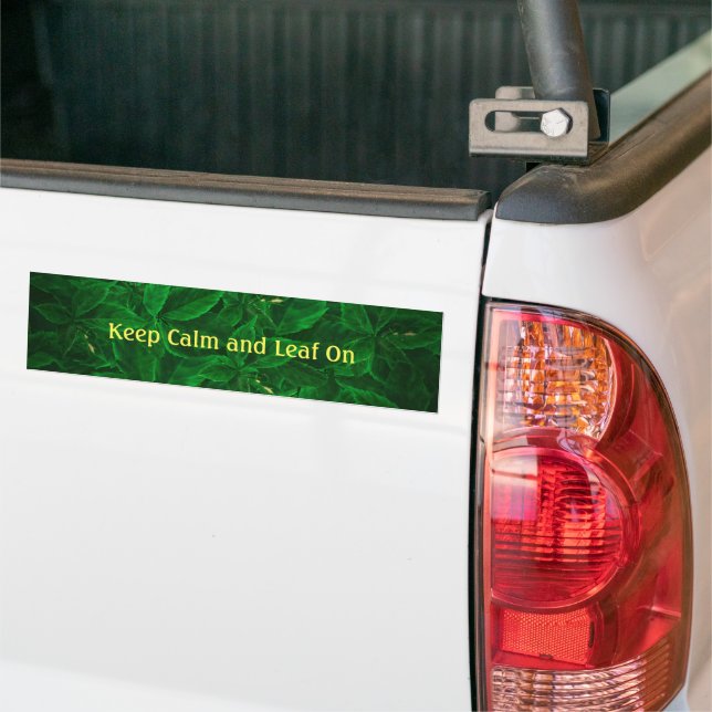 Funny Botanical Behielt Ruhe und Leaf auf Aufklebe Autoaufkleber (Auf Lkw)