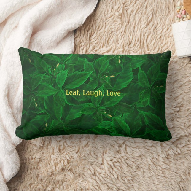 Funny Botanical Greenerity Leaf Laugh Liebe Kissen (Decke)
