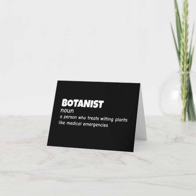 Funny Botanist Definition Dankeskarte (Vorderseite)