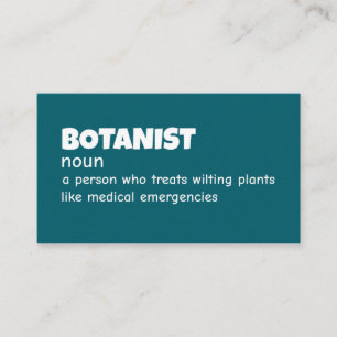 Funny Botanist Definition Visitenkarte