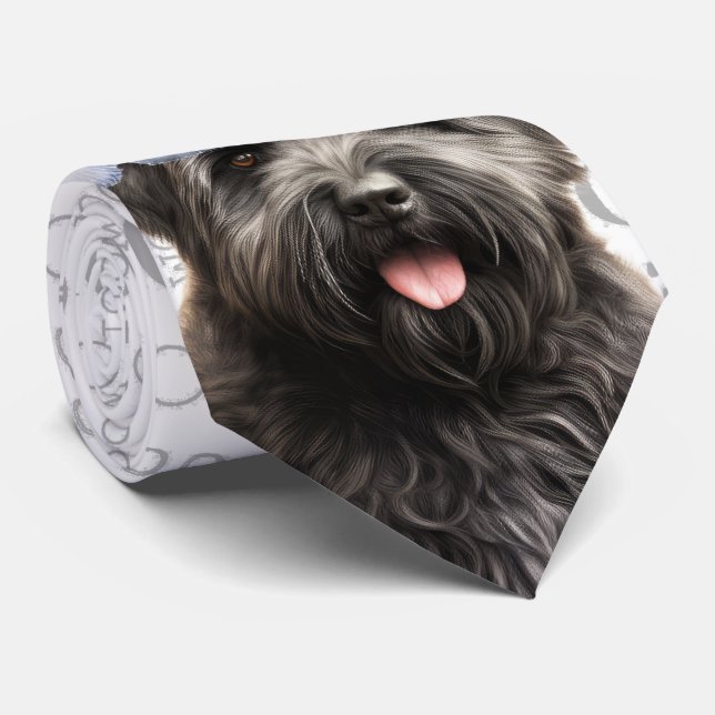 Funny Bouvier des Flandres Christmas Dog Lover Krawatte (Gerollt)