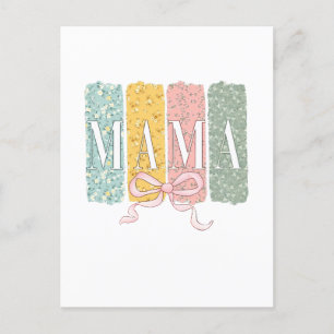 Funny Bow Coquette Mama Blume Muttertag Einladungspostkarte