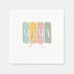 Funny Bow Coquette Mama Blume Muttertag Serviette