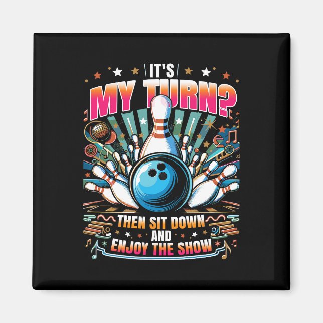 Funny Bowler Bowling 1 Magnet (Vorne)