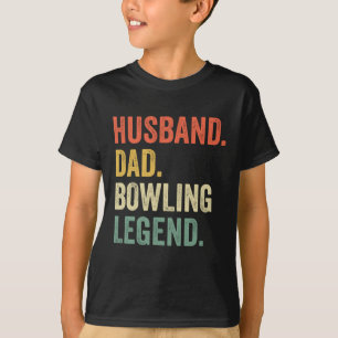 Funny Bowler Husband Vater Bowling Legend Vatersch T-Shirt