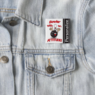 Funny Bowler mit Attitude   Personalisieren Button