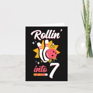 Funny Bowling 7th Birthday Rollin' Inn 7 Karte