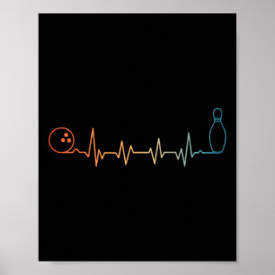 Funny Bowling Art For Men Bowler Gag Novelty Poster