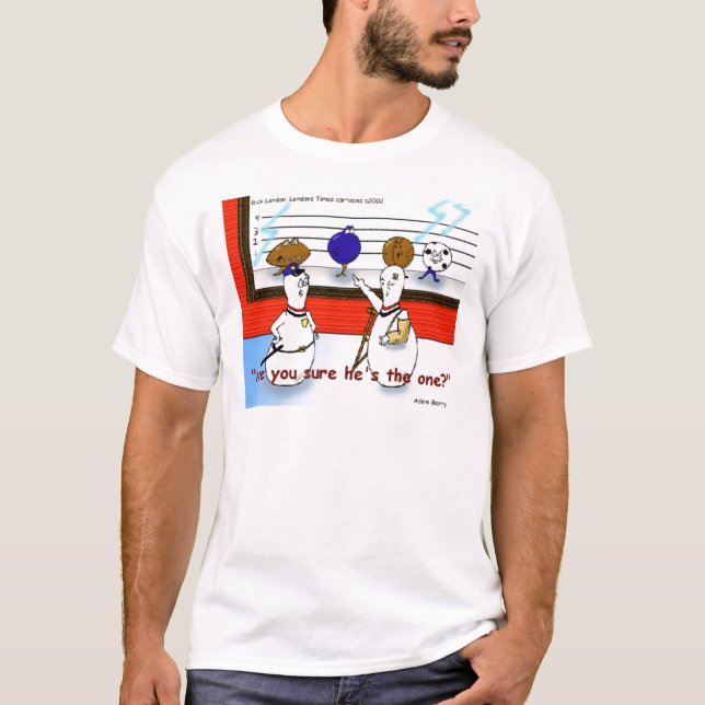Funny Bowling Ball Police Line Up T-Shirt (Vorderseite)