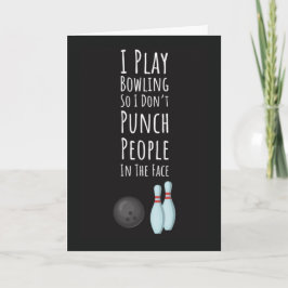 Funny Bowling Cards Sports Bowler Ball Team Karte