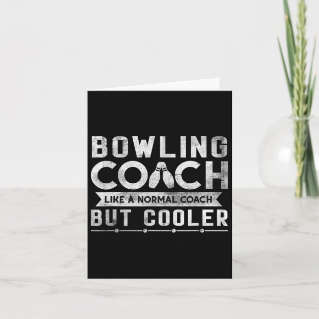 Funny Bowling Coach Definition Bowling Coach Karte (Vorderseite)