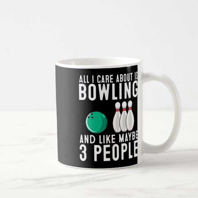 Funny Bowling Design Damen Kinder Bowling Lo Kaffeetasse (Rechts)