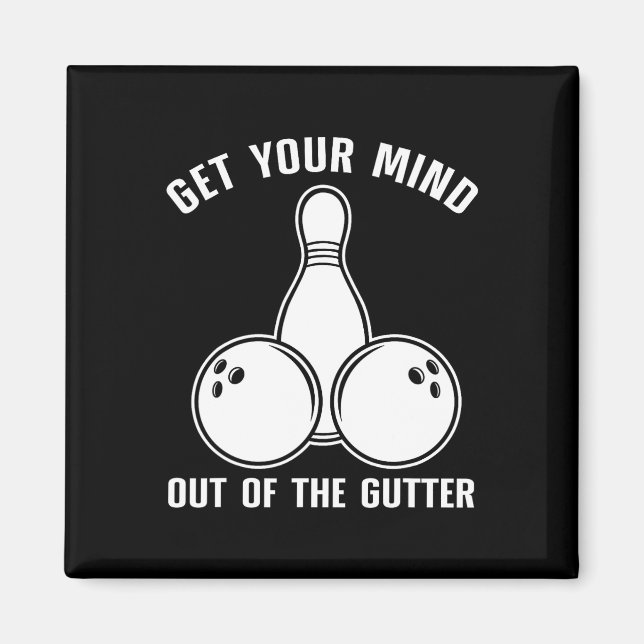 Funny Bowling Design Damen Kinder Bowling Lo Magnet (Vorne)