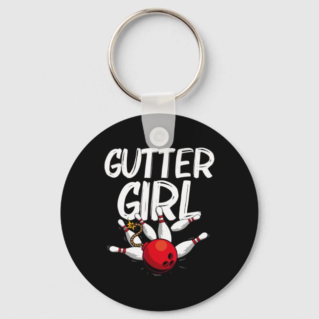 Funny Bowling Design for Girls Women Bowler Bowlin Schlüsselanhänger (Vorderseite)