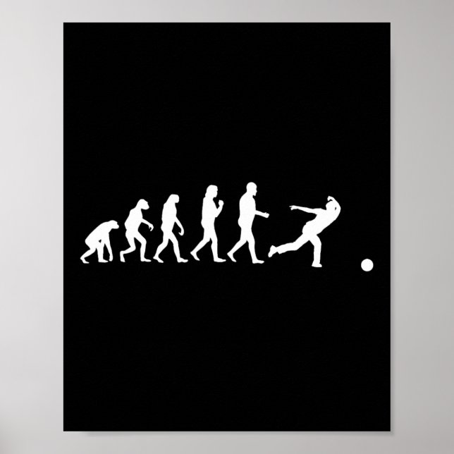 Funny Bowling Evolution Gift Bowler Sports Player Poster (Vorne)