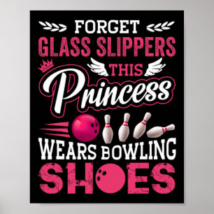 Funny Bowling for Women Girls Kinder Mama Ehefrau Poster