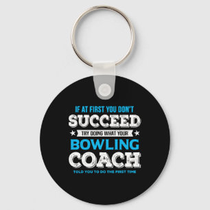 Funny Bowling Game Design for Coach - Men's Adult Schlüsselanhänger