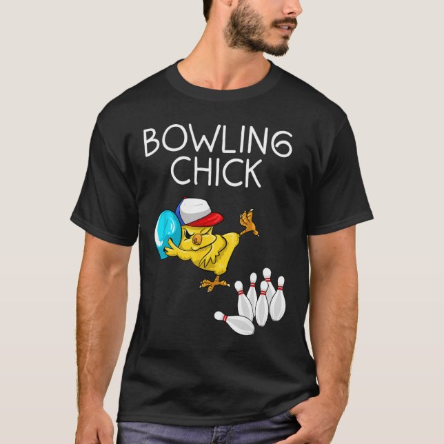 Funny Bowling Geschenk Frauen Niedlicher Bowling C T-Shirt (Vorderseite)