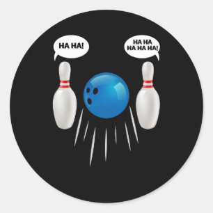 Funny Bowling - Geschenk für Bowlers Runder Aufkleber