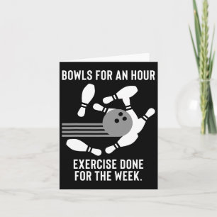 Funny Bowling Geschenk für Lazy Bowlers Karte