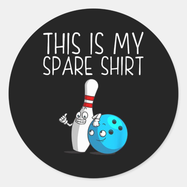 Funny Bowling Geschenk für Männer Frauen Cool Bowl Runder Aufkleber (Vorderseite)