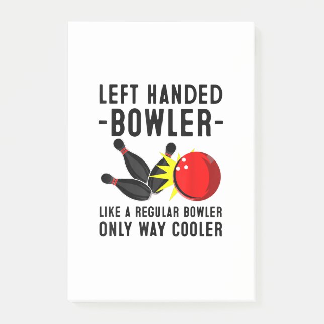 Funny Bowling Geschenk für Männer Frauen Cool Hand Post-it Klebezettel (Vorderseite)