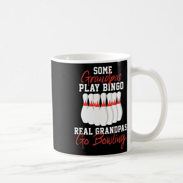 Funny Bowling Geschenk für Opa oder Vater Kaffeetasse (Rechts)