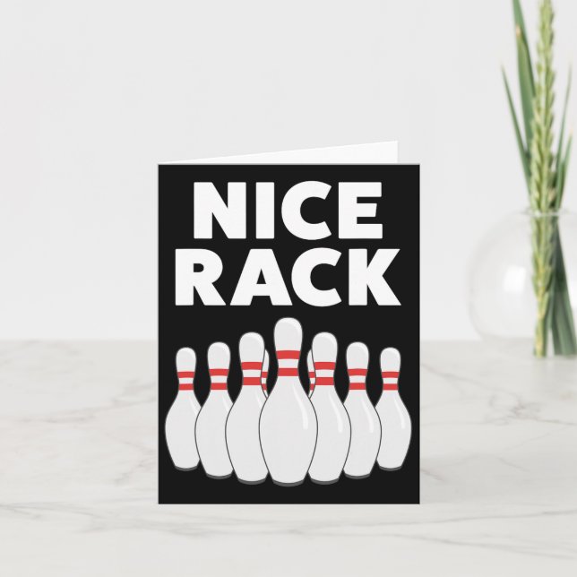 Funny Bowling Geschenk Shirt für Männer oder Vater Karte (Vorderseite)