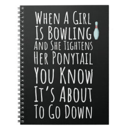 Funny Bowling Gift For Her Teen Girls Women Bowler Notizblock