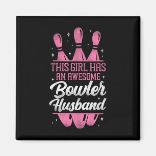 Funny Bowling Husnd Ehefrau Dieses Mädchen hat ein Magnet