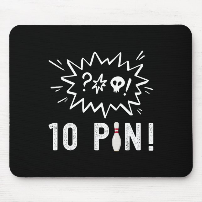 Funny Bowling I Hass Die zehn Button Bowling Mousepad (Vorne)