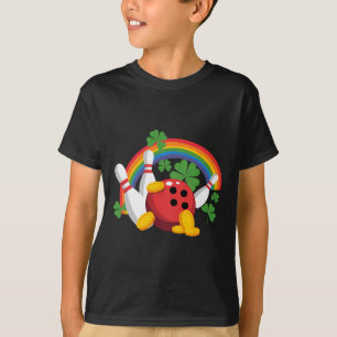 Funny Bowling Kleeblatt Leprechaun St Patrick's Da T-Shirt